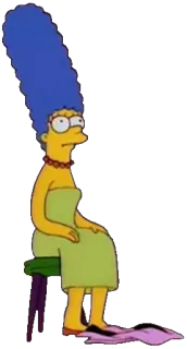 😐 Marge Simpson The Simpsons Die Simpsons, Marge Simpson, Cartoon, Charakter, Lustig, Animiert telegram sticker