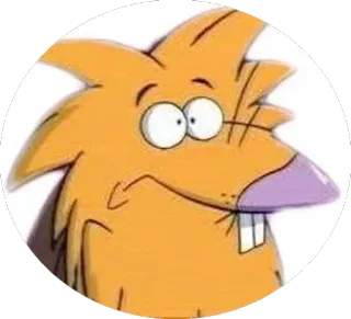 ⚪️ Daggett Doofus Beaver The Angry Beavers cartoon, beaver, angry beavers, nickelodeon telegram sticker