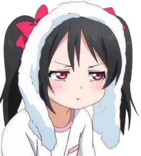 😒 Anime, Garota/Menina, Desenho animado, Bravo/Nervoso, Olhos vermelhos, Personagem, Fofo/Bonito, Sticker/Adesivo telegram sticker
