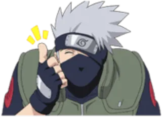 👍 Kakashi Naruto Аниме, Наруто, Какаши, Ниндзя, Персонаж, Манга telegram sticker