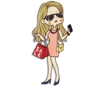 😎 SALE Shopping, Sale, Frau, Mode, Sonnenbrille, Blond, Kleid whatsapp sticker