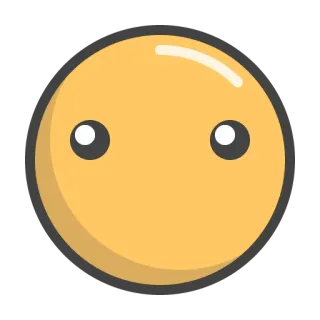 😶 Emoji, Smiley, Jaune, Dessin animé, Mignon, Simple telegram sticker
