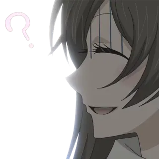 😰 Anime, Gadis, Tanda tanya, Bingung, Ekspresi telegram sticker