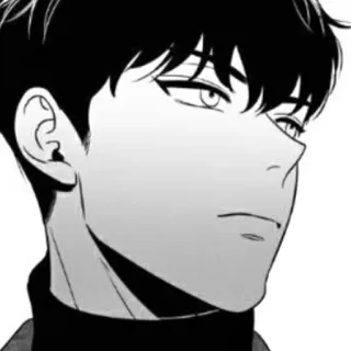 🍸 Anime, Manga, Manhwa, Charakter, Schwarzweiß telegram sticker