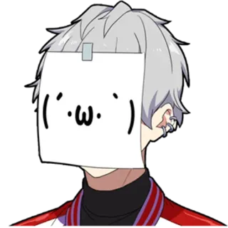 🎩 anime, cute, drawing, mask, vtuber, cartoon telegram sticker