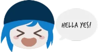 😆 HELLA YES! expressão, celebração, feliz telegram sticker