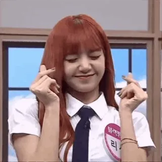 🥂 kpop, idol, imut, cewek, love sign jari telegram sticker