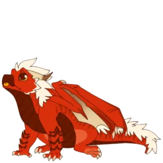 ‼ มังกร, มังกรแดง, แฟนตาซี, สัตว์ประหลาด, สัตว์, ภาพประกอบ, การ์ตูน telegram sticker