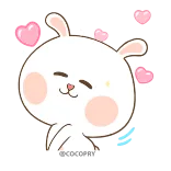 ☺️ cute, bunny, hearts, love, kawaii, adorable telegram sticker
