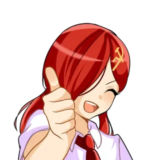 👍 Anime, Fille, Communisme, Marteau, Faucille whatsapp sticker