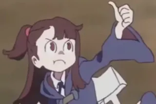 👍 Atsuko Kagari Little Witch Academia Аниме, Little Witch Academia, Ацуко Кагари, Чиби, Мультфильм, Волшебница, Магия, Милый telegram sticker