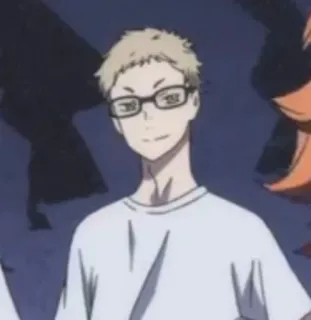 ✨ Kei Tsukishima Haikyuu!! anime, haikyuu, kei tsukishima, tsukki, glasses, volleyball telegram sticker