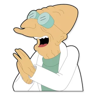 😃 Professor Farnsworth Futurama cartone animato, scienziato, professore, Farnsworth, Futurama telegram sticker