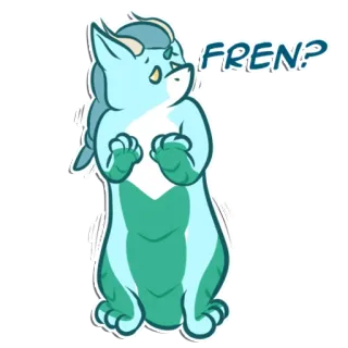 😨 FREN? สติกเกอร์, การ์ตูน, เพื่อน, เพื่อน, น่ารัก, มังกร whatsapp sticker