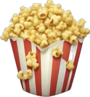 🤩 Popcorn, Essen, Snack, Film, Unterhaltung telegram sticker