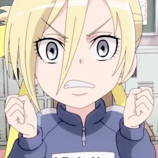 🦢 Anime, Bravo, Personagem, Feminino, Loira, Garota telegram sticker
