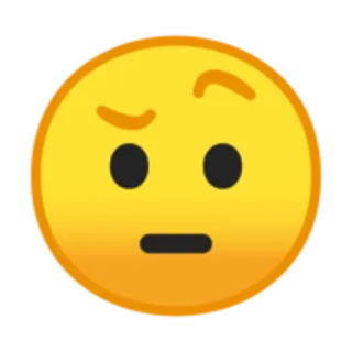 🤔 emoji, expression, confused, questioning, doubt telegram sticker
