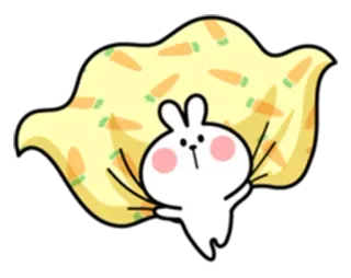 😴 rabbit, bunny, cute, carrot, animal, cartoon telegram sticker