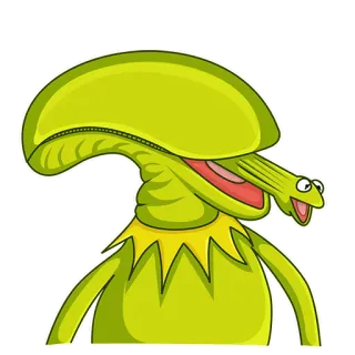 🤩 Kermit the Frog Kermit, frog, Muppets, funny, cartoon, green, alien telegram sticker