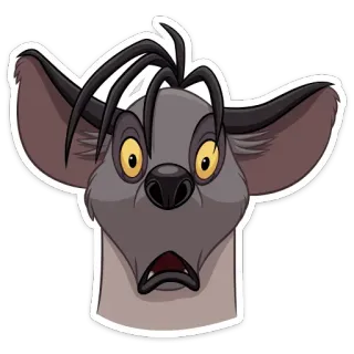 😳 Shenzi The Lion King дисней, гиена, мультфильм, животное, смешной telegram sticker