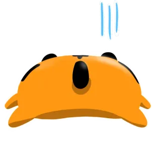 ☹️ beruang, datar, oranye, imut, kartun telegram sticker