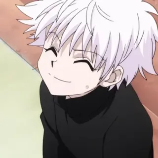 🍶 Killua Zoldyck Hunter x Hunter anime, Killua, Zoldyck, Hunter x Hunter, fofo, sorrindo, desenho animado telegram sticker