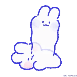 🥰 carino, animale, coniglio, cartone animato, coniglietto telegram sticker