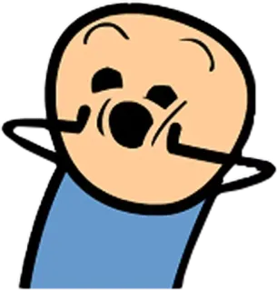 😯 Cyanide and Happiness, dessin animé, choqué, surprise, drôle, humour, bonhomme allumette whatsapp sticker