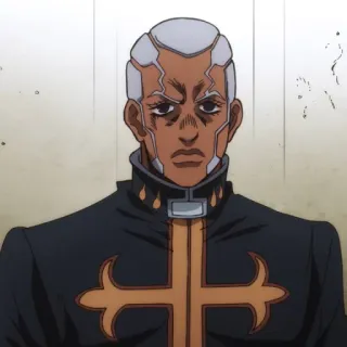 🌊 Enrico Pucci JoJo's Bizarre Adventure Enrico Pucci, JoJo's Bizarre Adventure, anime character, villain, priest telegram sticker