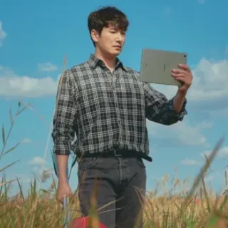 👨‍💻 farmer, agriculture, tablet, field, rural telegram sticker