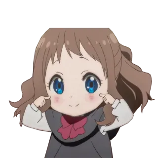 🙂 anime, cartoon, cute, girl, character whatsapp sticker