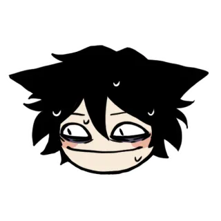 😰 애니메이션, 만화, 땀, 표정, 만화 telegram sticker