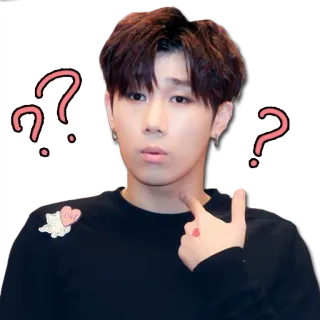 😮 남자, 물음표, 생각, 당황, 스티커 telegram sticker
