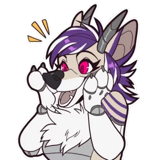 😀 Furry, Antro, Cane, Personaggio, Animale, Carino telegram sticker