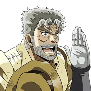 🤚 Joseph Joestar JoJo's Bizarre Adventure Anime, Manga, Personnage, Jojo, Joseph Joestar, Autocollant whatsapp sticker
