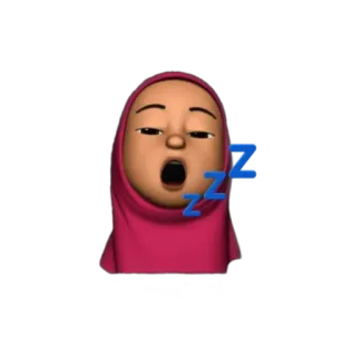 😴 сонный, уставший, мультик, эмодзи, zzz, зевает whatsapp sticker