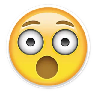 😯 emoji, shocked, astonished, face, expression, surprise telegram sticker