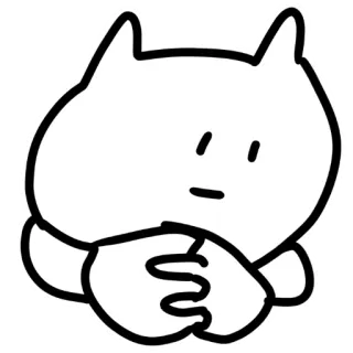 🙄 cat, animal, cartoon, cute, kawaii, sticker telegram sticker