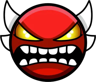 👹 iblis, setan, marah, wajah, monster, geometri telegram sticker