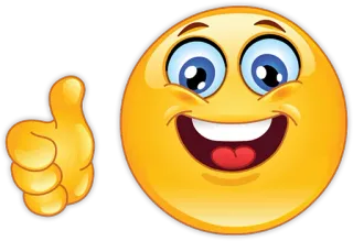 👍 emoji, thumbs up, like, positive, approval, smiley telegram sticker
