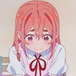 🧡 Anime, Mädchen, Süß, Erröten, Cartoon, Figur whatsapp sticker