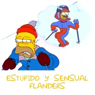 😛 Flanders The Simpsons ESTUPIDO Y SENSUAL FLANDERS Simpsons, Flanders, estúpido, sensual, dibujos animados telegram sticker