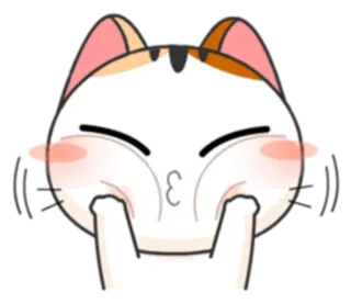 😚 cat, cute, animal, sticker, kawaii, cartoon telegram sticker