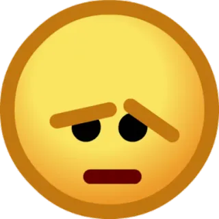 😔 Emoji, Sedih, Tidak senang, Wajah, Ekspresi telegram sticker
