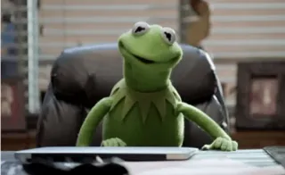 🙂 Kermit カーミット, マペット, 人形, カエル, オフィス telegram sticker