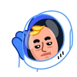 🤦‍♂️ 宇宙飛行士, 宇宙服, 漫画 telegram sticker