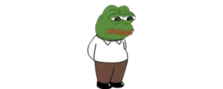 😔 Pepe the Frog pepe, verdrietig, kikker, meme, internet, cartoon whatsapp sticker