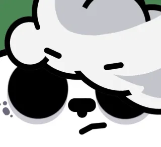 🙎‍♂ 卡通, 熊猫, 贴纸, 可爱, 动物 telegram sticker