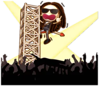 🤘 rock concert, rockstar, music, concert, audience telegram sticker