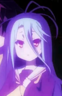 😰 Shiro No Game No Life Anime, Cô gái, Shiro, No Game No Life whatsapp sticker
